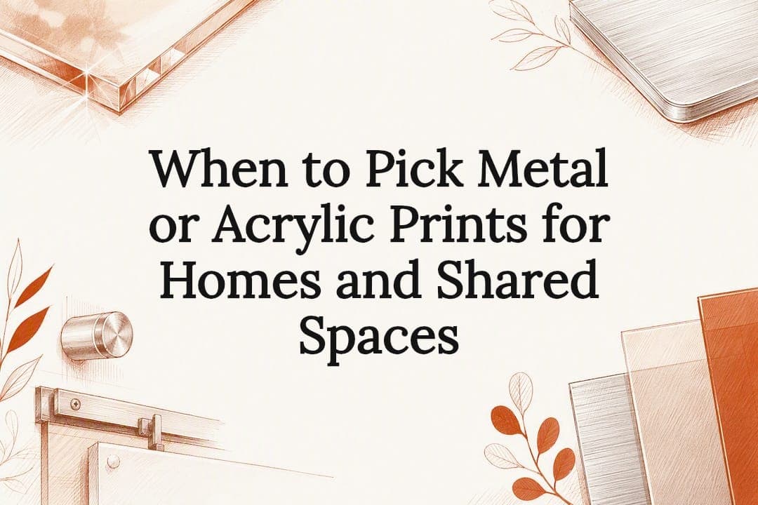 When to Pick Metal or Acrylic Prints for Homes and Shared Spaces