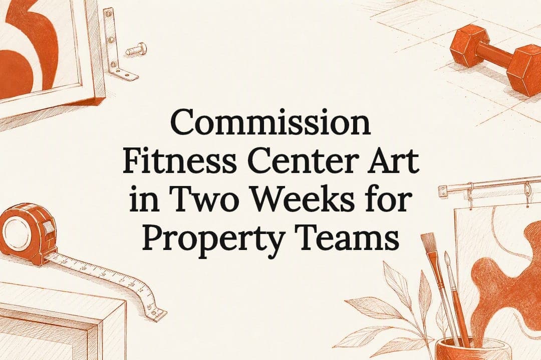 Commission Fitness Center Art in Two Weeks for Property Teams